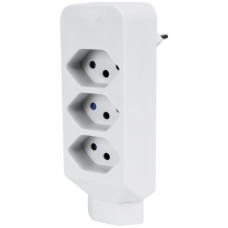 Mehrfachstecker Steffen 3xT13+1xT13 10A 230V IP20 weiss