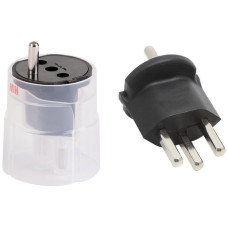 Fixadapter MH 3L 16A 230VAC Schuko/T23 CEE7/7-CH T23 schwarz