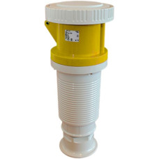 Kupplung CEEtyp 125A 2LPE gelb Winkel-Stecker mondo 5L 16A 9h Kupplung CEEtyp 125A 2LPE gelb Winkel-Stecker mondo 5L 16A 9h