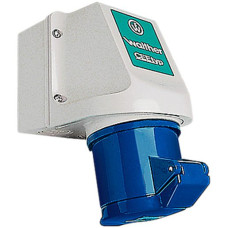 AP-Steckdose CEE Gewiss 309 HP 3P 32A 230V bl 6h IP67 Schraube 170x105mm