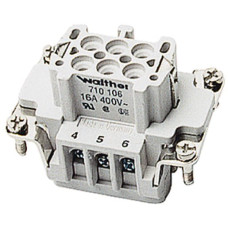 Buchseneinsatz B6 0.5-2.5mm² 20-14AWG mit Drahtschutz 1-6 Buchseneinsatz B6 0.5-2.5mm² 20-14AWG mit Drahtschutz 1-6