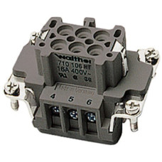 Buchseneinsatz BHT6 0.5-2.5mm² 20-14AWG mit Drahtschutz 1-6 Buchseneinsatz BHT6 0.5-2.5mm² 20-14AWG mit Drahtschutz 1-6