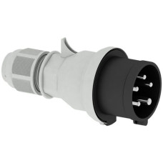 Stecker CEE Bals 5P 16A 500V 7h schwarz IP44 vernickelt Quick C.