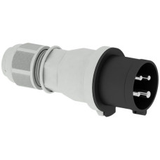 Stecker CEE Bals 4P 16A 500V 7h schwarz IP44 vernickelt Quick C.