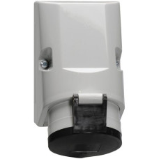AP-Steckdose CEE Bals 4P 16A 500V 7h schwarz IP44 vernickelt Quick Connect