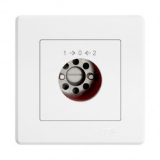 UP-Schwenktaster EDIZIO.liv SNAPFIX® 1->0<-2/1P für Schloss ohne Zylinder weiss GMI A SS OZ