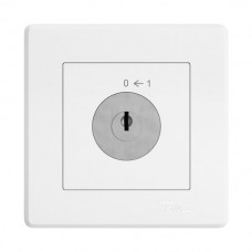 UP-Schwenktaster EDIZIO.liv SNAPFIX® 0<-1/2P mit Schloss & 2 Schlüsseln weiss GMI A SS