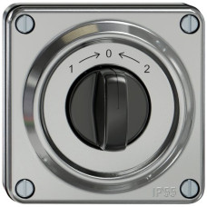 UP-Schwenktaster ELEMENT SNAPFIX 1P 2S 16A 400V 1<-0->2 87x87x56mm aluminium