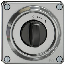 Schwenktaster ELEMENT SNAPFIX 1P 1S 16A 400V 0<-1 87x91mm aluminium