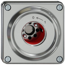 UP-Schwenktaster ELEMENT SNAPFIX 1P 1S 16A 400V 0<-1 87x87x62mm aluminium