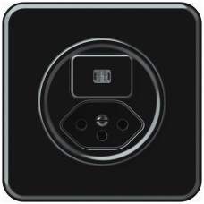 UP-Kombination origin 1xTaste beleuchtet 1CO+T13 1P 0<1 10A 230V 92x92mm schwarz