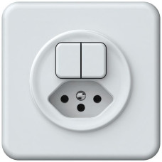 UP-Kombination origin 2xTasten 2CO+T13 1P 0<1 10A 230V 92x92mm weiss