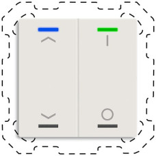 EB-Taster KNX RGBW MDT BE-TAL600211.C1 2T/4B weiss matt "Jalousie"-"I/O"