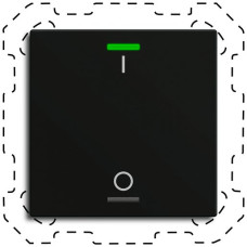 EB-Taster KNX RGBW MDT BE-TAL600116.B1 1T/2B schwarz matt "I/O