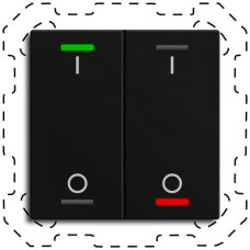 EB-Taster KNX RGBW MDT BE-TAL600216.B1 2T/4B schwarz matt "I/O"