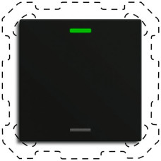 EB-Taster KNX RGBW MDT BE-TAL600116.01 1T/2B schwarz matt "neutral