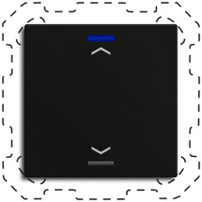 EB-Taster KNX RGBW MDT BE-TAL600116.A1 1T/2B schwarz matt "Jalousie"