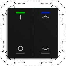 EB-Taster KNX RGBW MDT BE-TAL600216.D1 2T/4B schwarz matt "I/O"-"Jalousie"