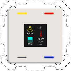 EB-Bediengerät KNX MDT BE-TAS60T4.01 4T/4B Display weiss matt