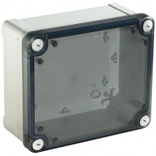AP-Gehäuse Thalassa leer grau 192x164x105mm Deckel transparent IP66