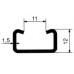 Profilschiene Woertz 22x12x1,5 verz. 3m lang