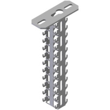 Hakenschienen-Stütze L.100mm 28x50mm 2-reihig für Gitterbahn
