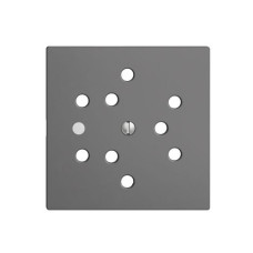 Frontset EDIZIOdue dunkelgrau 60x60mm 3xT12 mit Linse