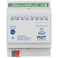 REG-Heizungsaktor KNX MDT AKH-0800.03 8-Kanal 0.5A 24…230V 4TE