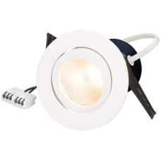 EB-LED-Spot maxLUCE ROUND 230 8W 850lm 3000K IP44 MB DIM Ø80…85mm weiss 36°