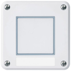 Oberteil zu Sonnerie-Drucktaster Hager robusto IP55 mit Bezeichnungsschild weiss Oberteil zu Sonnerie-Drucktaster Hager robusto IP55 mit Bezeichnungsschild weiss