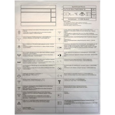 Typenschild für LED Umrüstung bestehender Leuchten, Etikette + Symbole zum kleben (10 Stück)