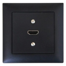 UP-Montageset EdizioDue schwarz bestückt 1xHDMI Kupplung f/f