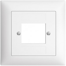 Frontset EDIZIOdue weiss 88x88mm 4xRJ45 FMI