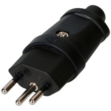 Stecker MH TH strong Typ 12 10A 230V PVC/PA Ø6…10mm IP20 schwarz