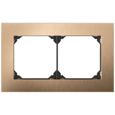 Abdeckrahmen EDIZIO.liv prestige Horizontale Montage messing champagne 94 x 154 mm