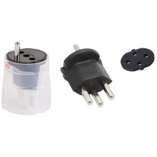 Fixadapter Max Hauri 3L T23/Schuko, schwarz mit Moosgummi 16A 230VAC