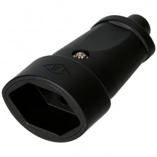 Kupplungssteckdose MH TH strong Typ 13 10A 230V PVC/PA Ø6-10mm IP20 schwarz