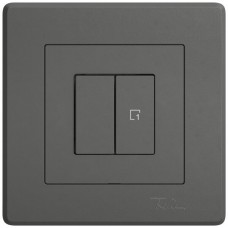 UP-Bedienaufsatz zu Druckschalter EDIZIO.liv Wiser SNAPFIX 1-Kanal Szene WLAN 2T dunkelgrau W A GMI A