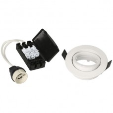 EB-Spot MAX HAURI maxLUCE GU10 Loch-Ø68mm mit Spannfedern weiss