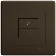 UP-Bedienaufsatz zu Szenentaster EDIZIO.liv Wiser SNAPFIX 2 Sz.vert.WLAN 2T braun