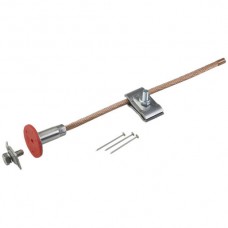 Blitzschutz-Anschlussset mit 1 Seil 50mm2 l.350mm, 2 Klemmen
