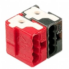 Micro-Buchsenklemme KNX WAGO 2×4×1mm² rot-dunkelgrau - 50stk