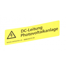 Kleber «DC-Leitung» deutsch