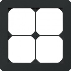 Abdeckrahmen kallysto.trend 2×2 schwarz 154×154mm