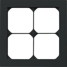 Abdeckrahmen kallysto.pro 2×2 schwarz 154×154mm