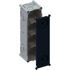 UP-Einlasskasten 4×1 Agro 650°C mit Schutzdeckel, M20/25, grau