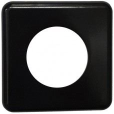 Abdeckplatte,1x1,86x86,schwarz Ø45mm