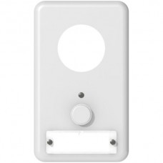 Abdeckplatte 2x1 weiss 146x86 ABB Classic Ø43 + Sonnerie