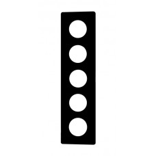 Abdeckplatte 5x1 326x86 schwarz 5xØ43mm