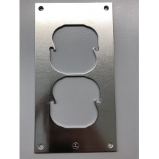 Befestigungsplatte 2xGr.II Feller 170x90mm 52/52 Achsdistanz 60